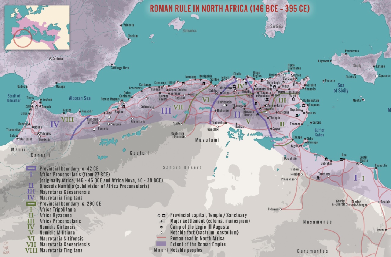 Algeria romana estensione territorio