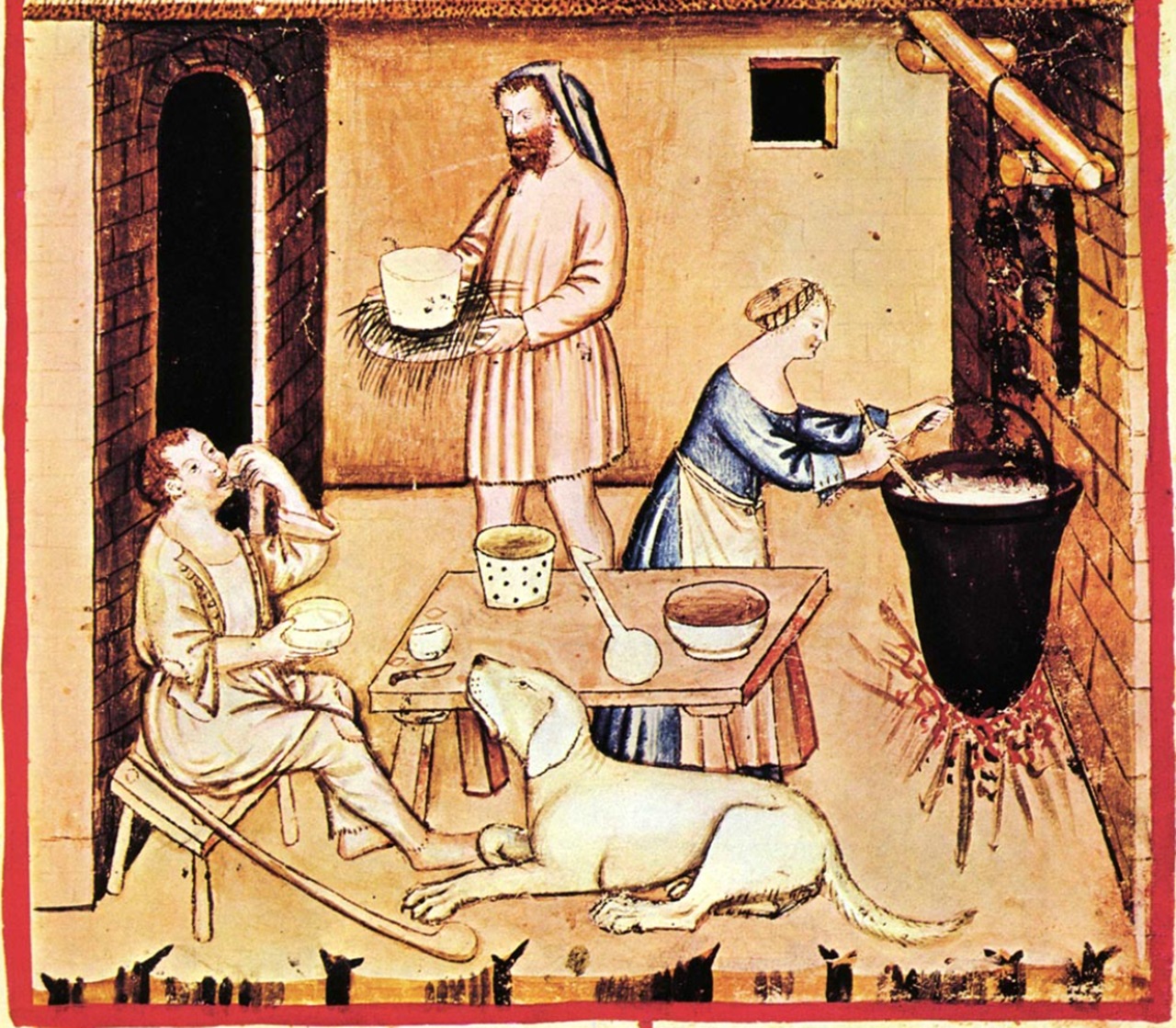alimentazione medievale disegno