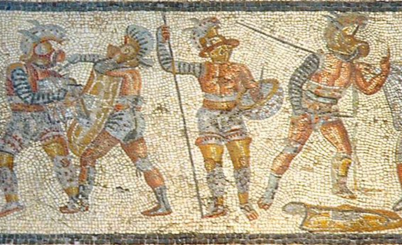 Gladiatori immagine mosaico