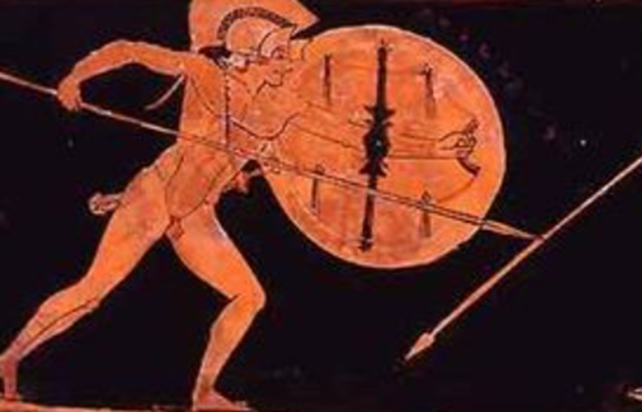 Guerra di Troia dipinto combattente