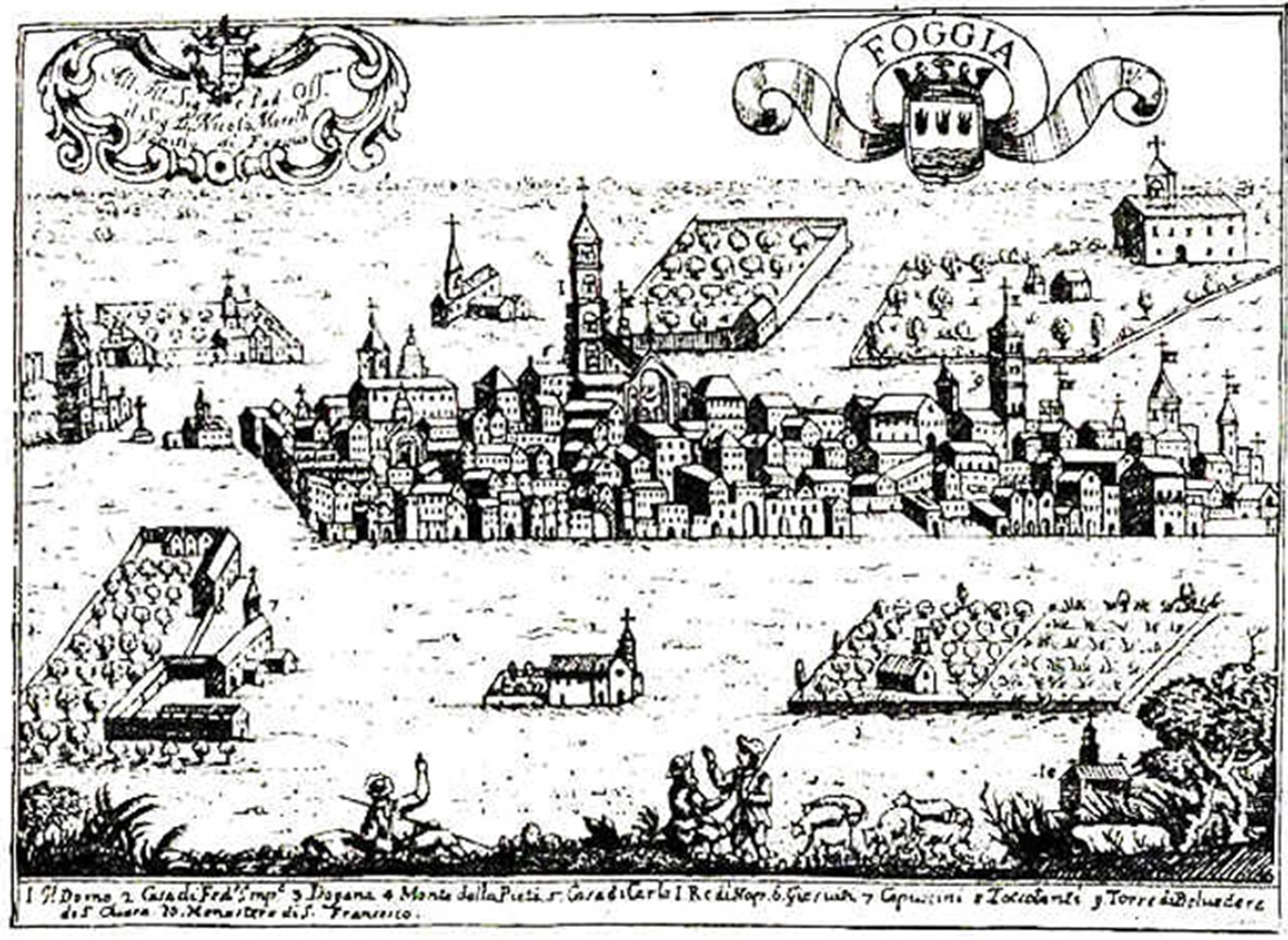 20 marzo raffigurazione città di Foggia XVIII secolo
