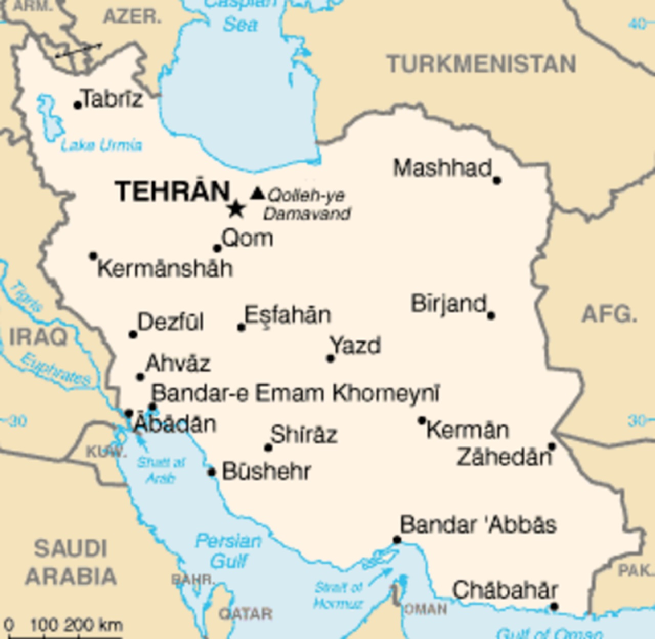 21 marzo immagine mappa Iran