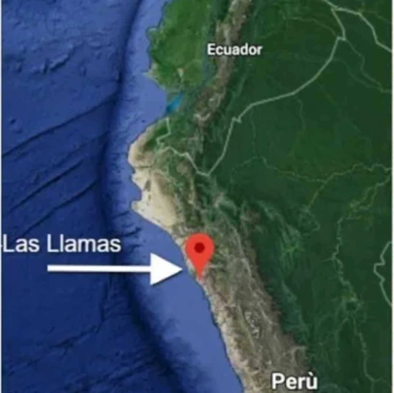 sacrificio di bambini foto mappa Las Llamas