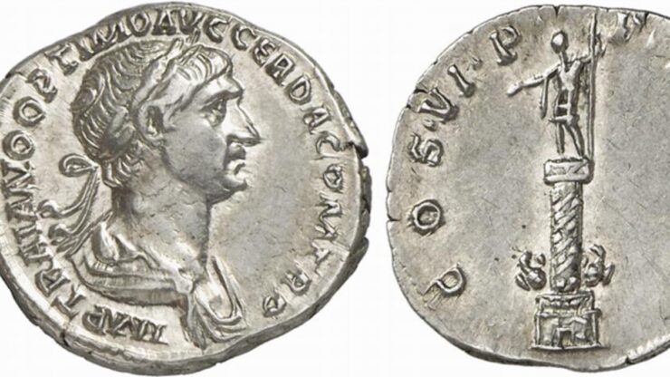 12 maggio foto moneta Traiano