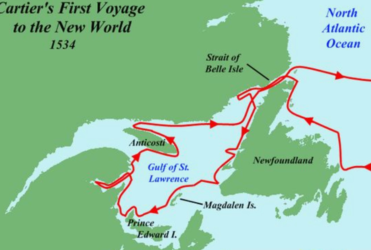 Primo viaggio di Jacques Cartier, a cui seguì il secondo partito il 19 maggio 1535