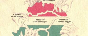 Mappa Trattato di Trianon, firmato il 4 giugno 1920