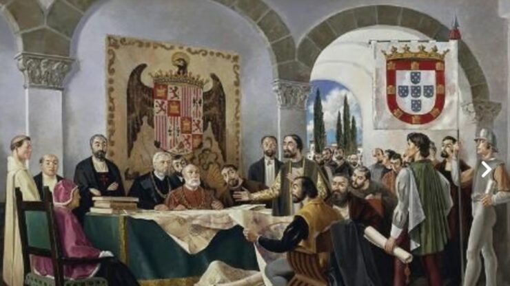 Dipinto firma trattato di Tordesillas il 7 giugno 1494