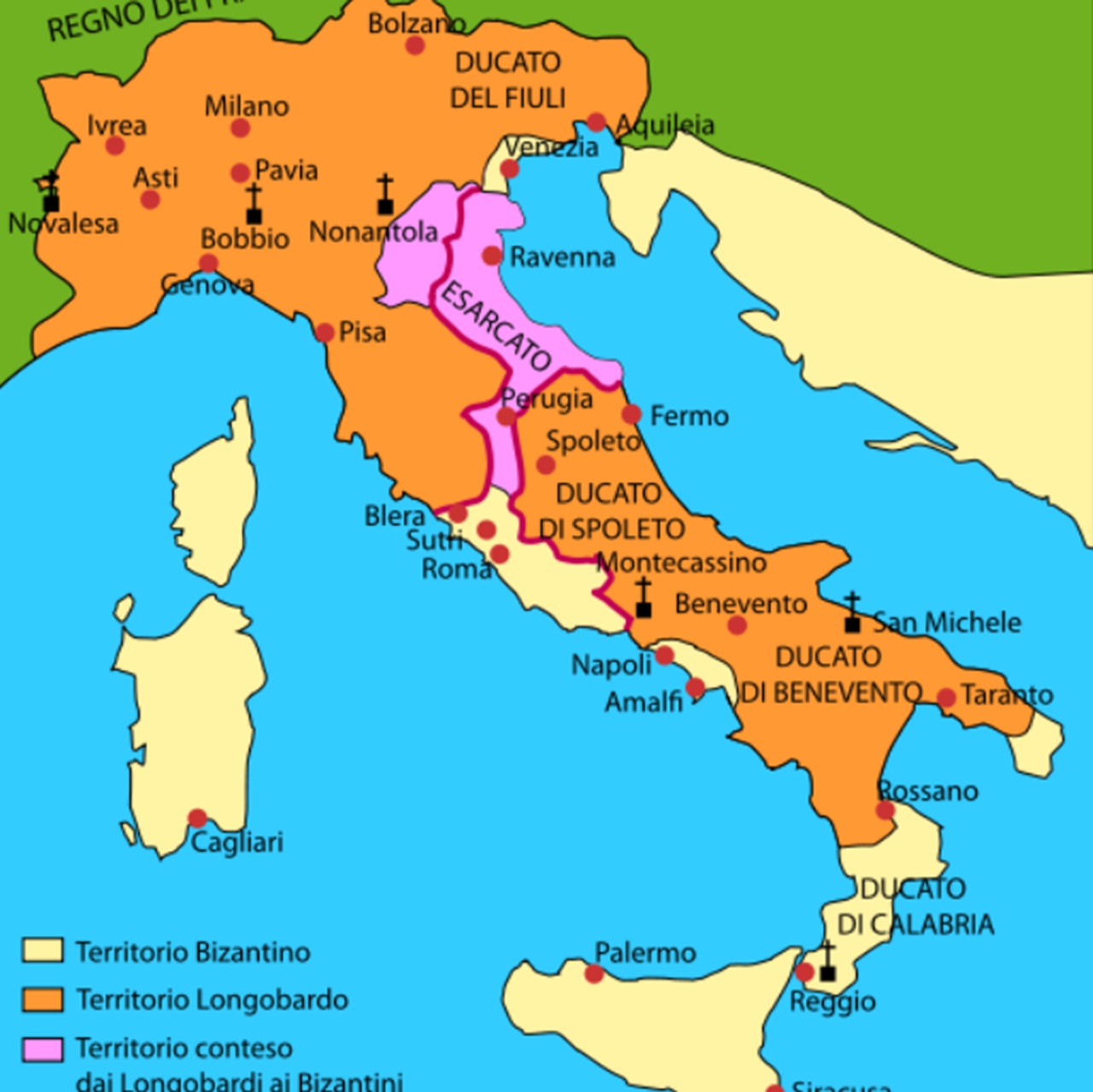 Droctulfo Italia nel VI secolo