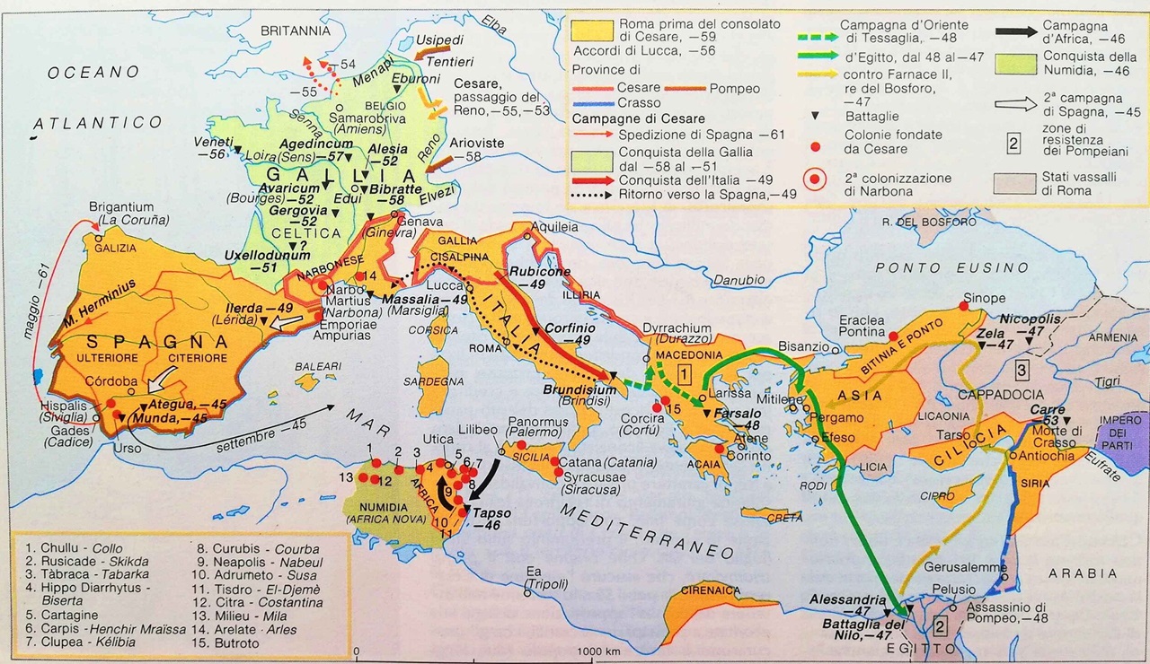 Gaio Crissino mappa battaglie