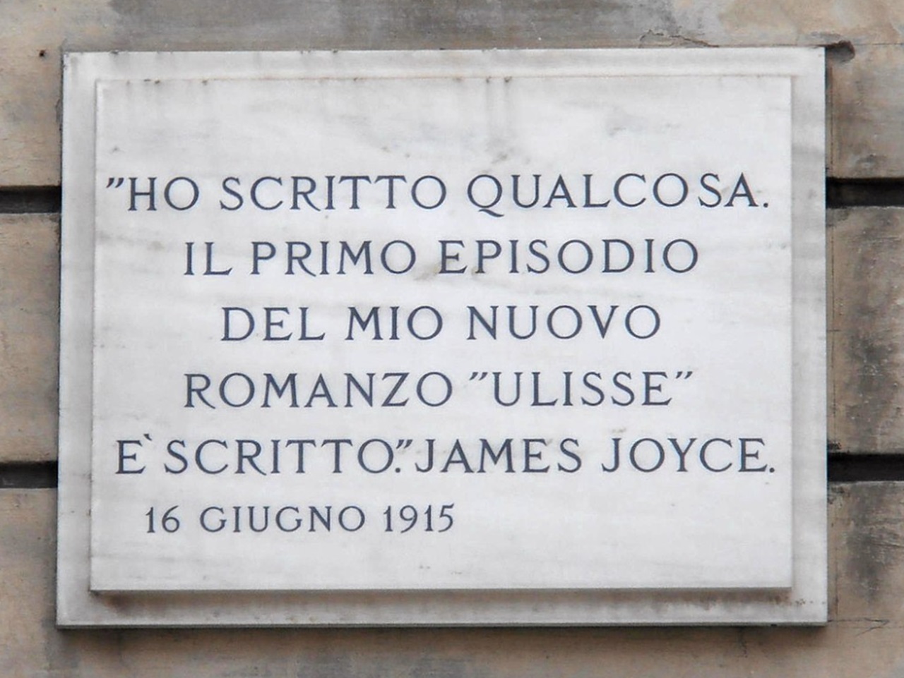 16 giugno targa commemorativa James Joyce Trieste