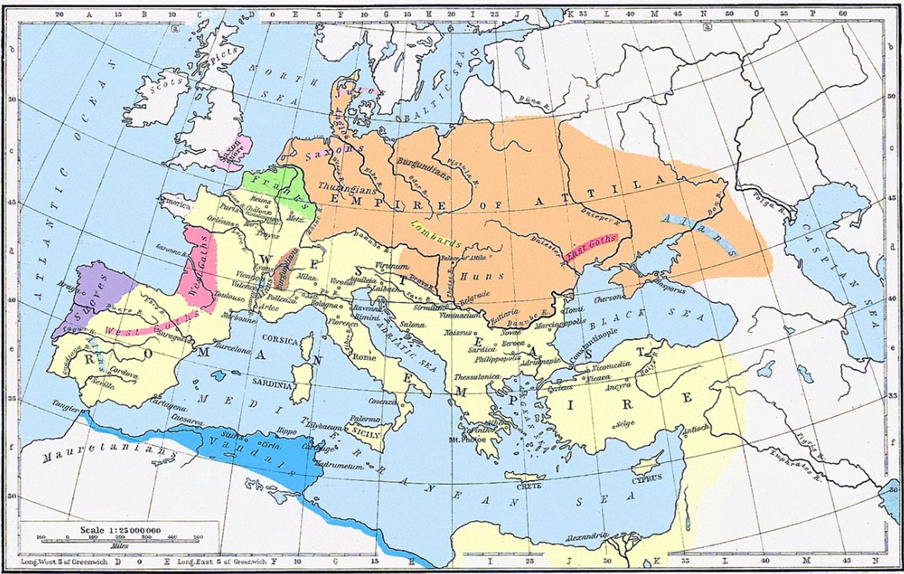 Situazione Impero Romano al 20 giugno 451