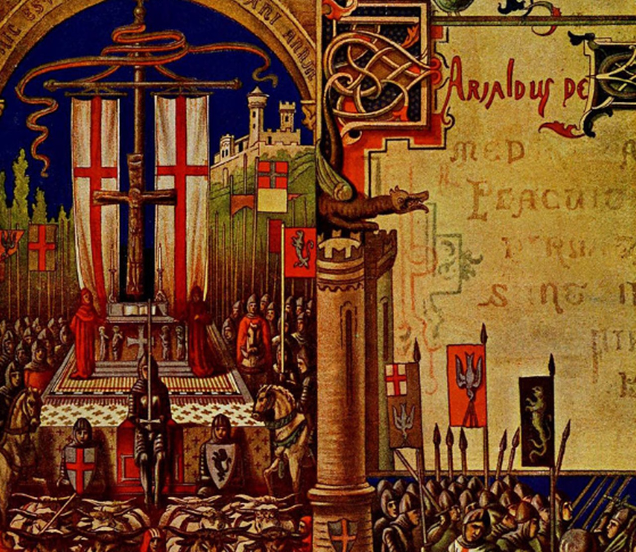 Carroccio, simbolo delle libertà dei Comuni, che firmarono la Pace di Costanza il 25 giugno 1183