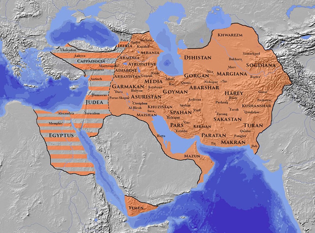 Mulini a Vento di Nashtifan estensione Impero Sasanide
