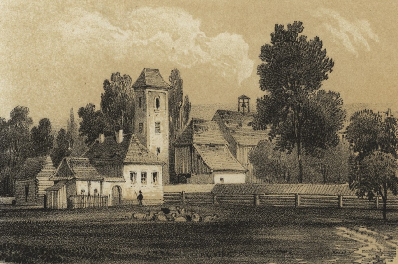 Chiesa di San Giorgio a Luková paese nel 1852