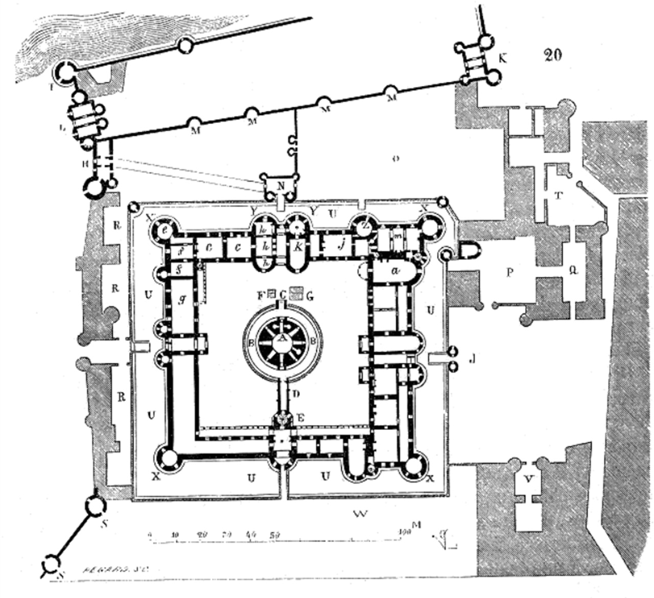 Louvre cartina del castello