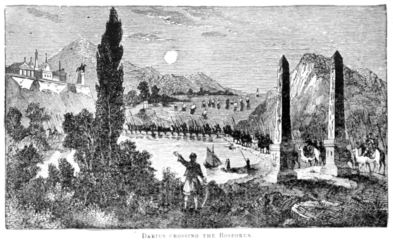 Dario I truppe achemenidi attraversano il Bosforo