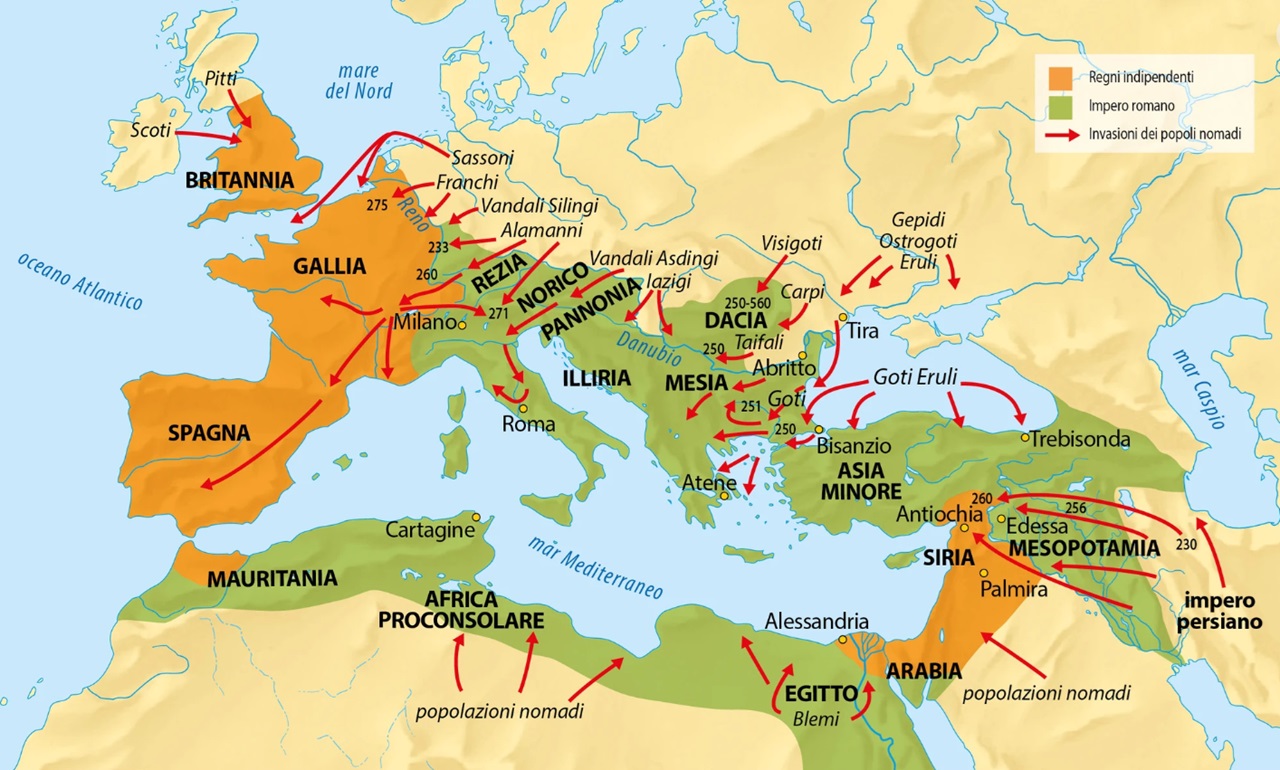 Impero delle Gallie mappa seconda metà III secolo