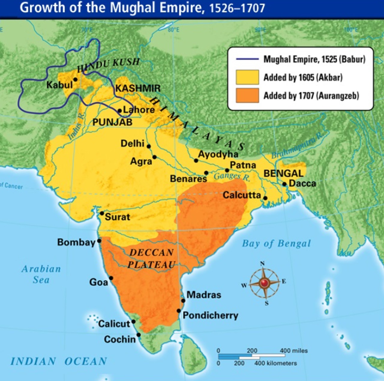 31 luglio estensione Impero Moghul