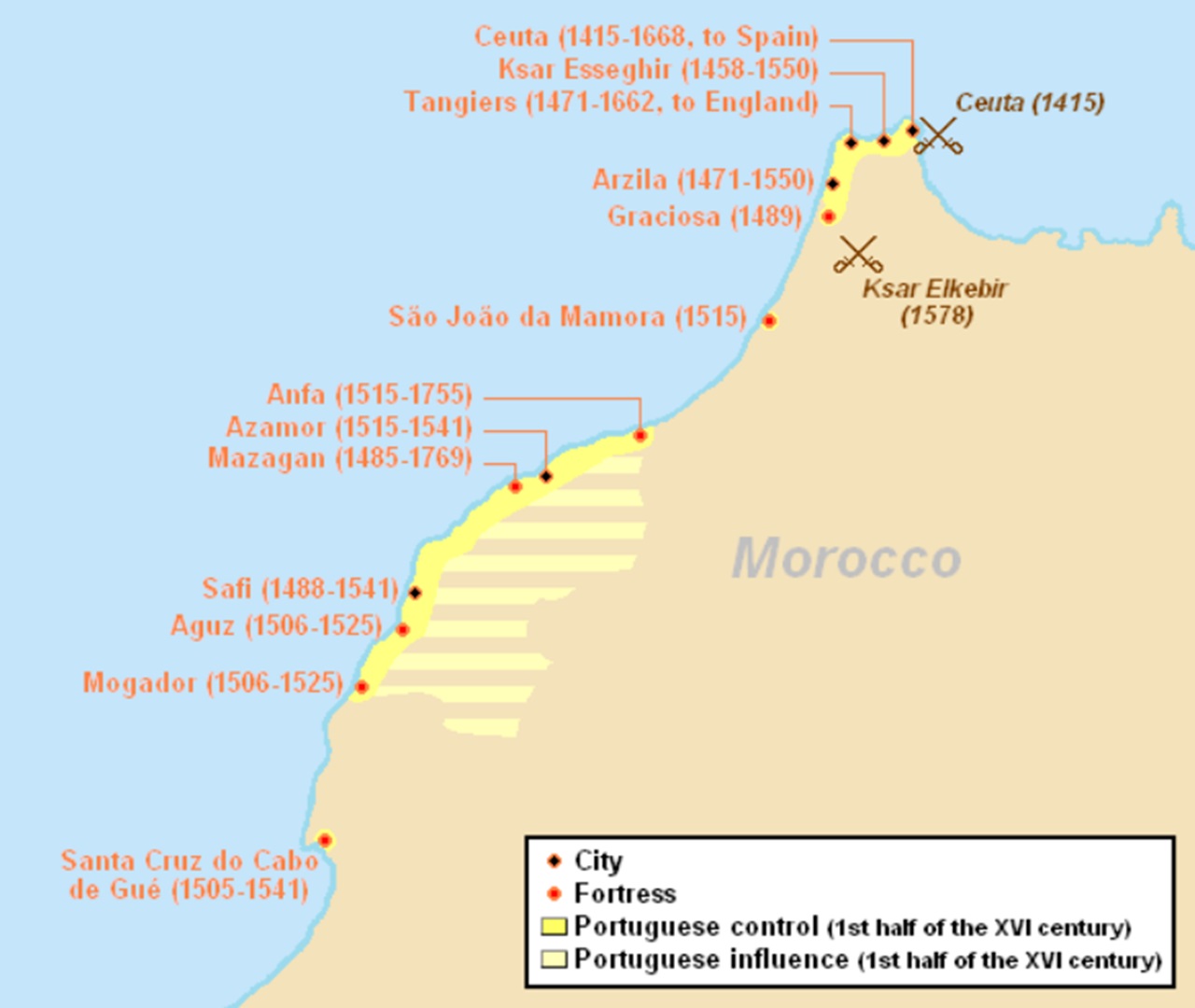 4 agosto possedimenti portoghesi in Marocco