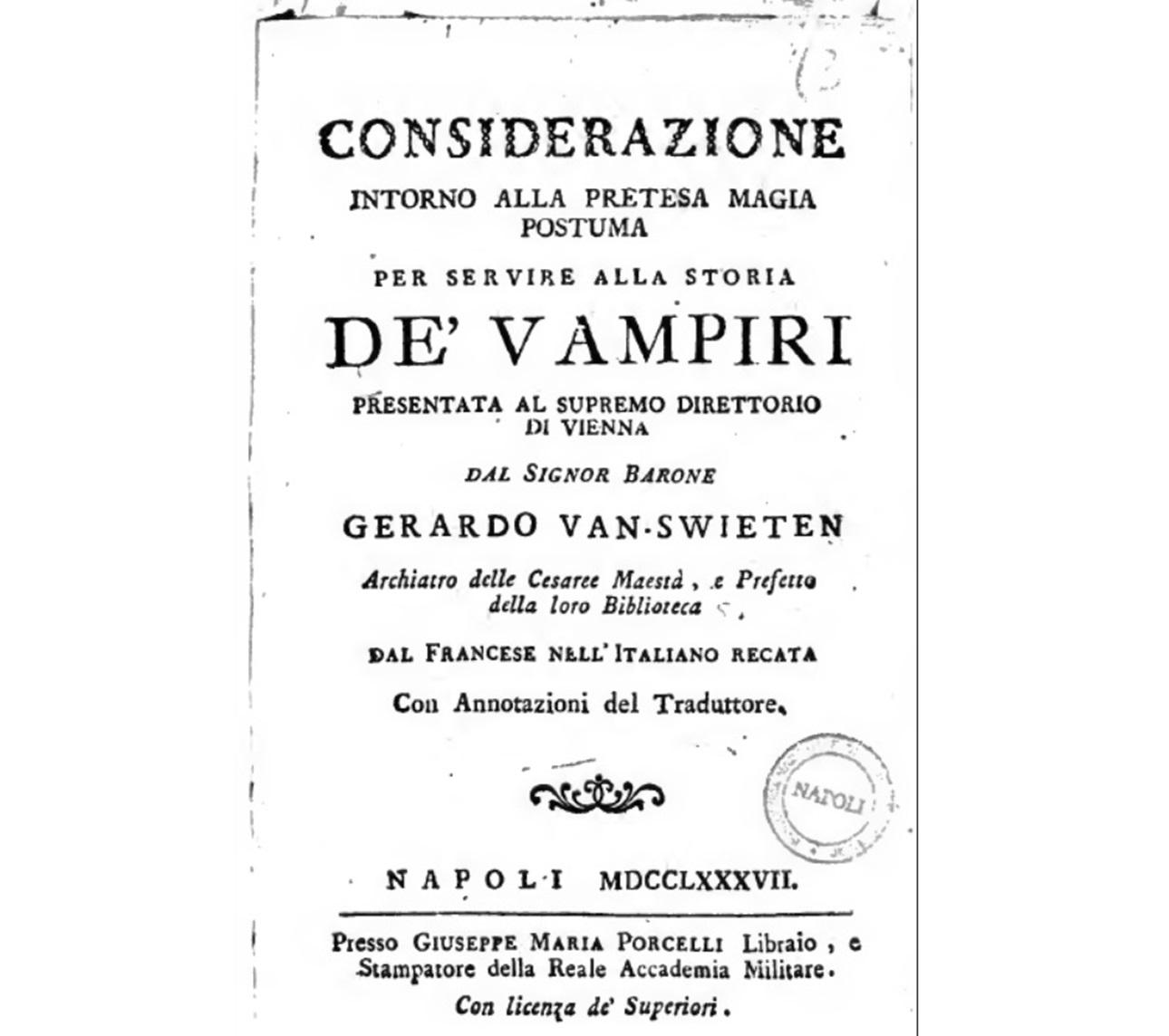 Gerard van Swieten pubblicazione