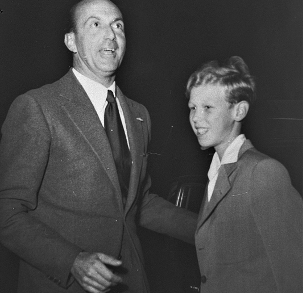 Vittorio Emanuele di Savoia con padre Umberto II 1949