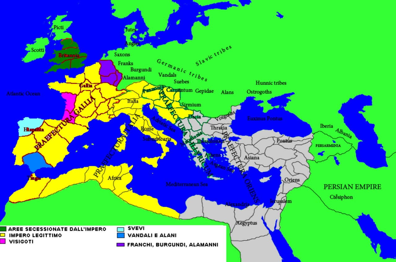 24 agosto mappa Impero V secolo