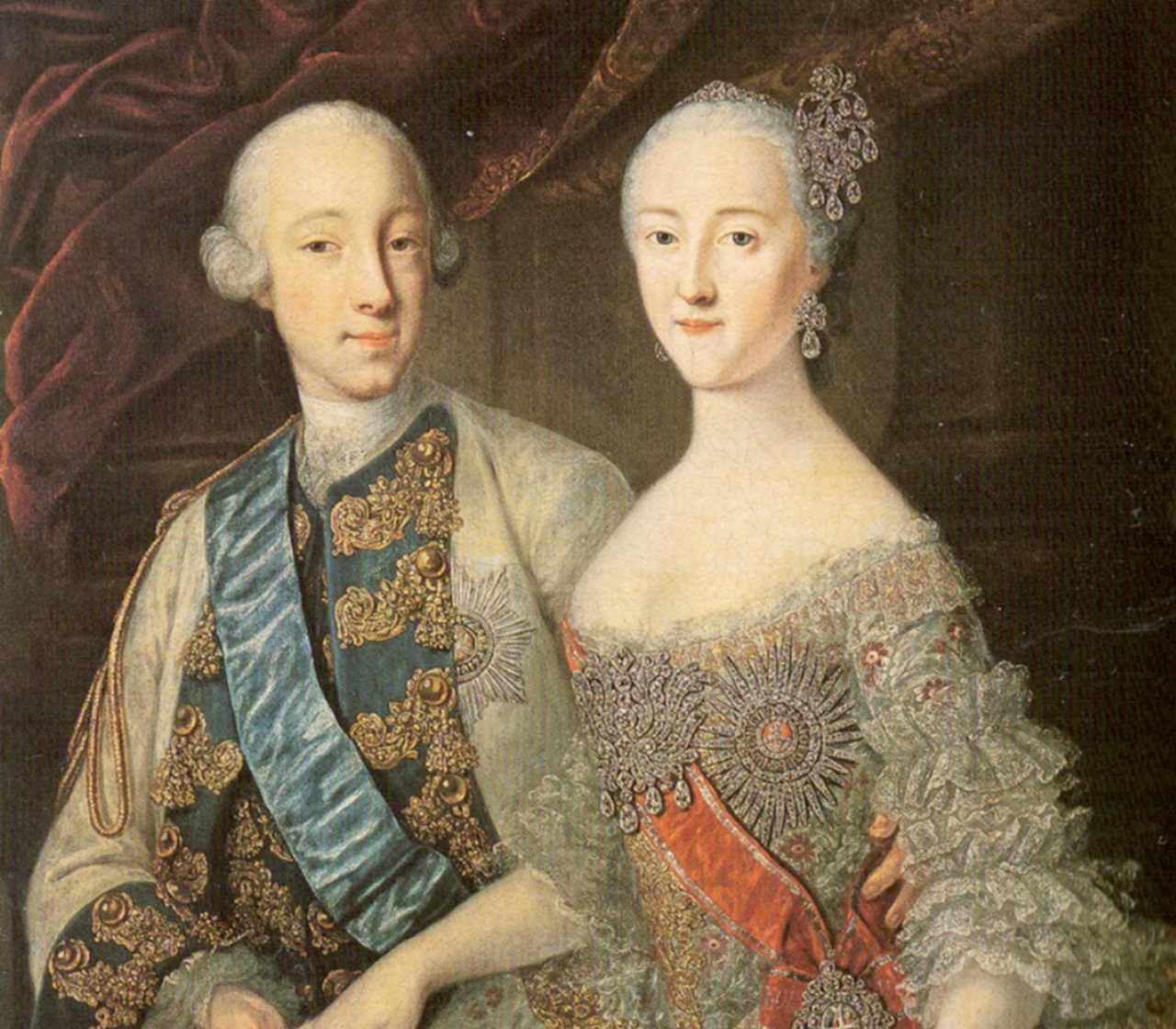 Federico II di Prussia Pietro III e la moglie Caterina