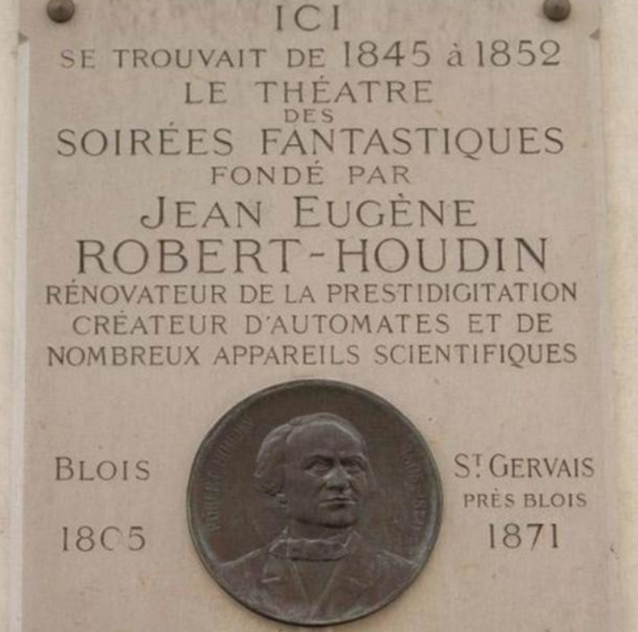 Robert-Houdin targa commemorativa