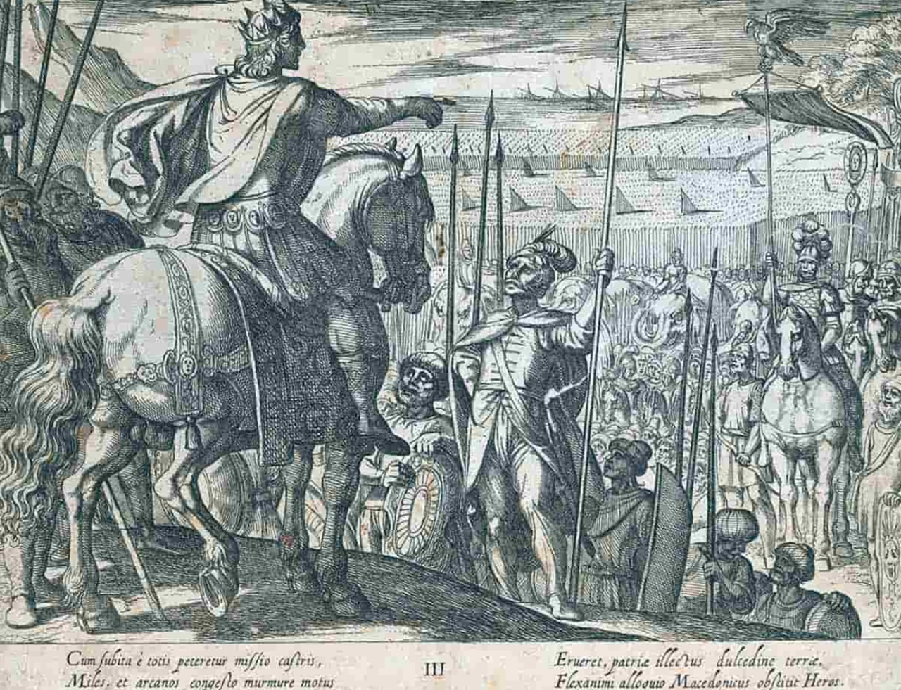 5 novembre Alessandro istruisce l'esercito