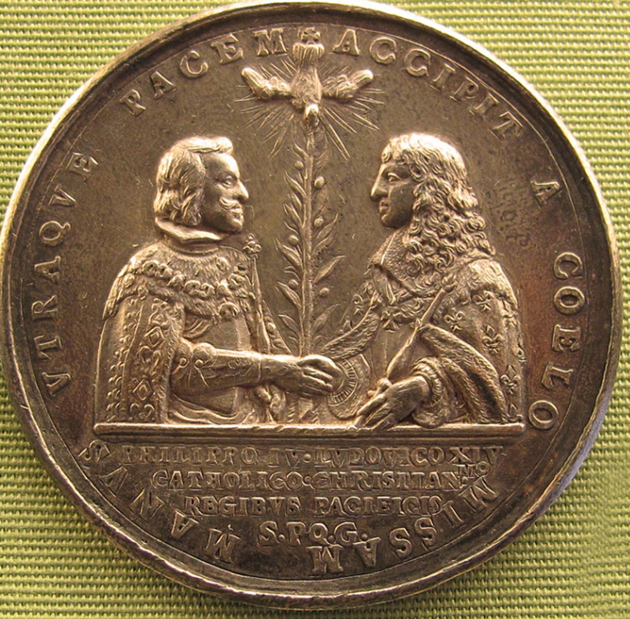 Medaglione di commemorazione della Pace dei Pirenei, siglata il 7 novembre 1659