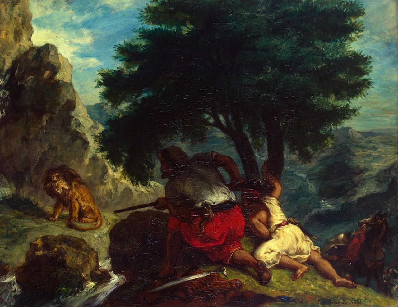 leone dell'Atlante dipinto Delacroix