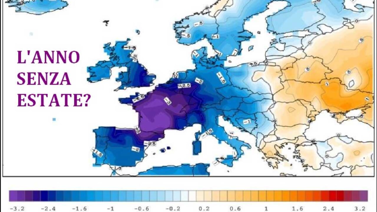 L'anno senza estate mappa clima