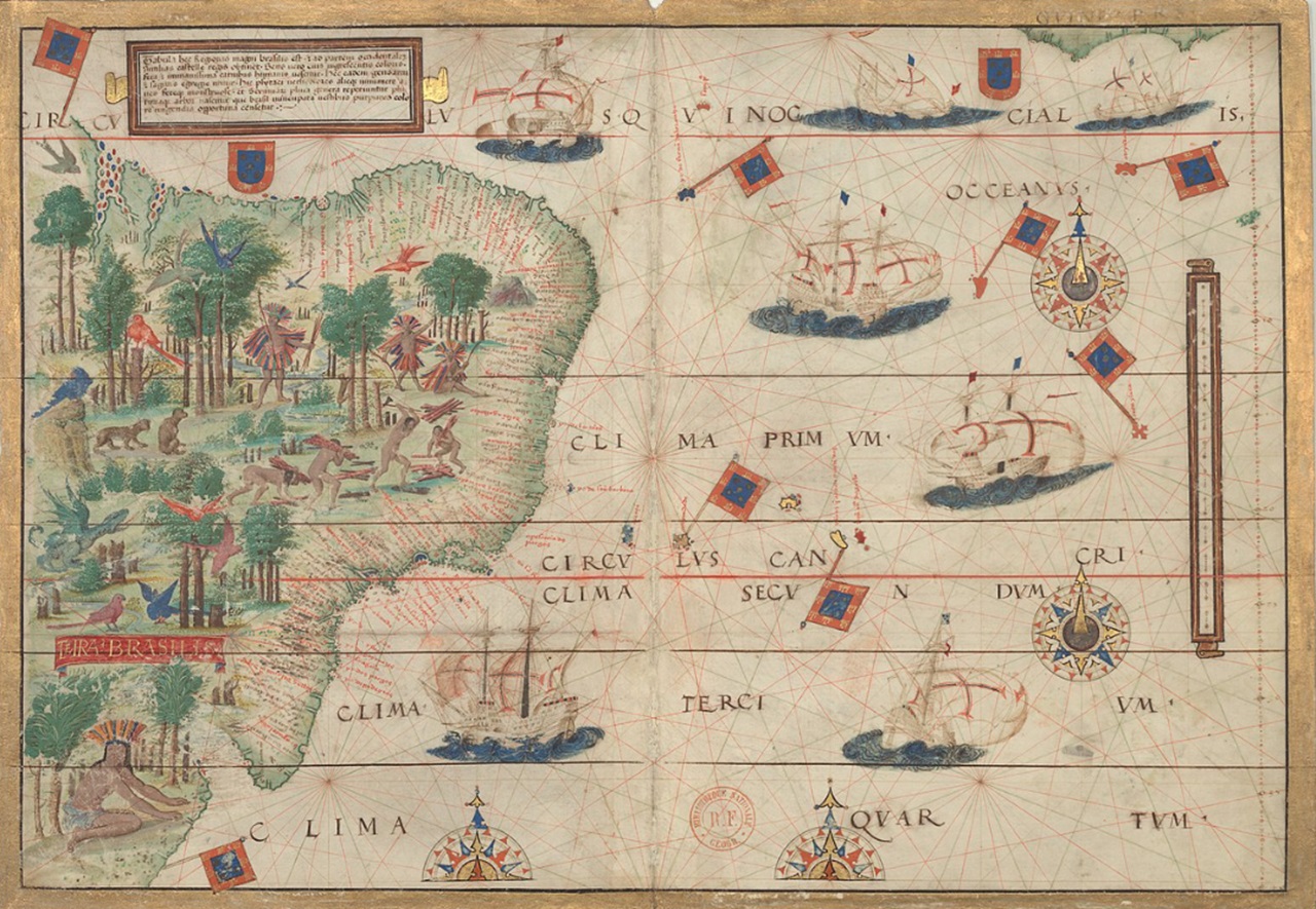 Bandeirantes mappa del Brasile XVII secolo