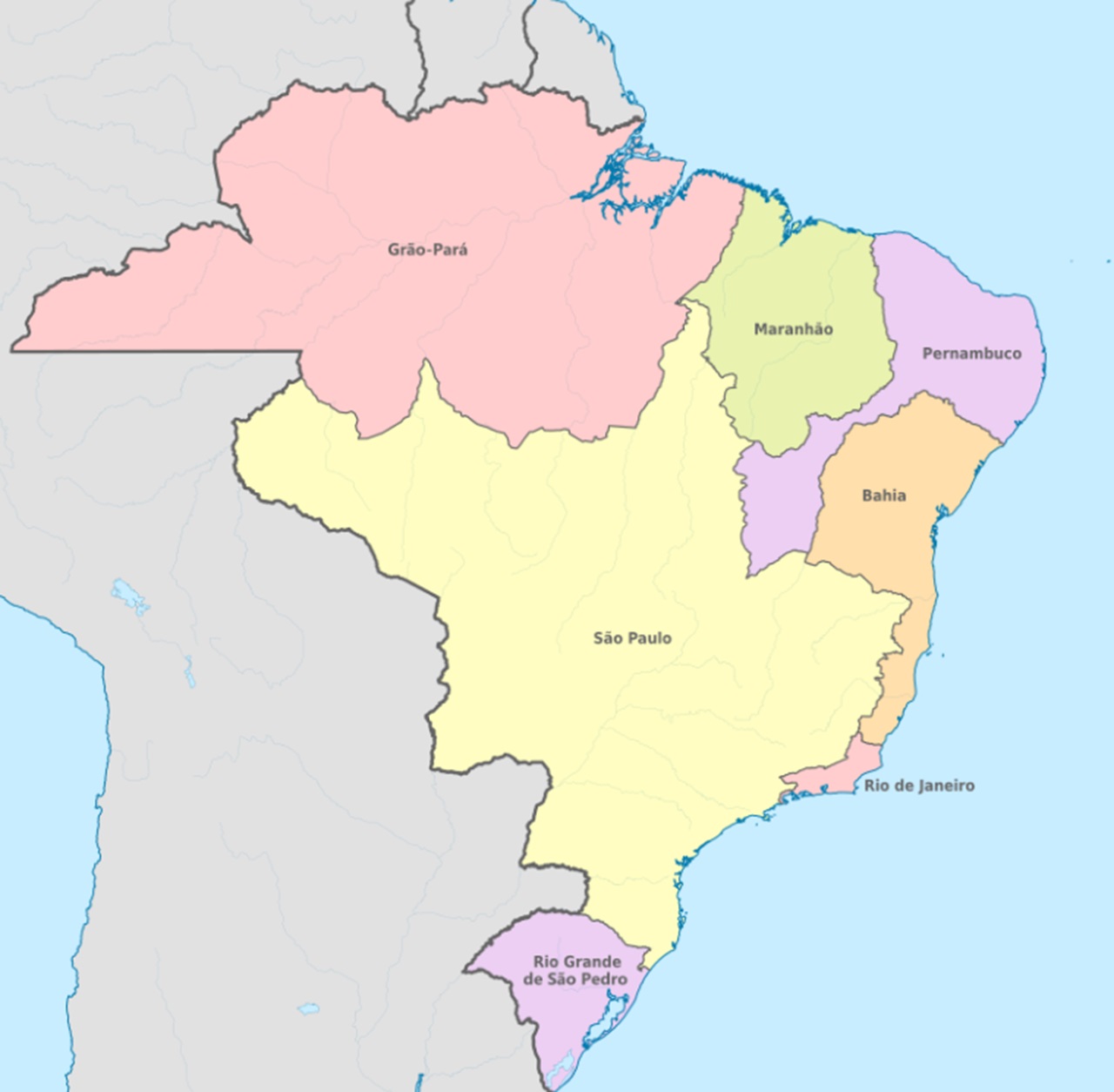 Bandeirantes territori coloniali portoghesi in Sudamerica nel 1709