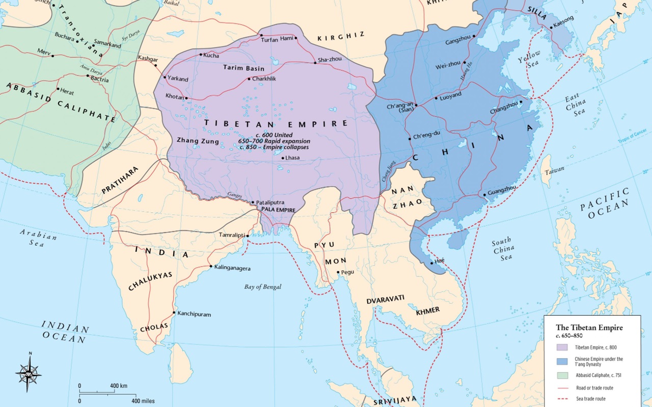 12 novembre cartina Asia VIII secolo