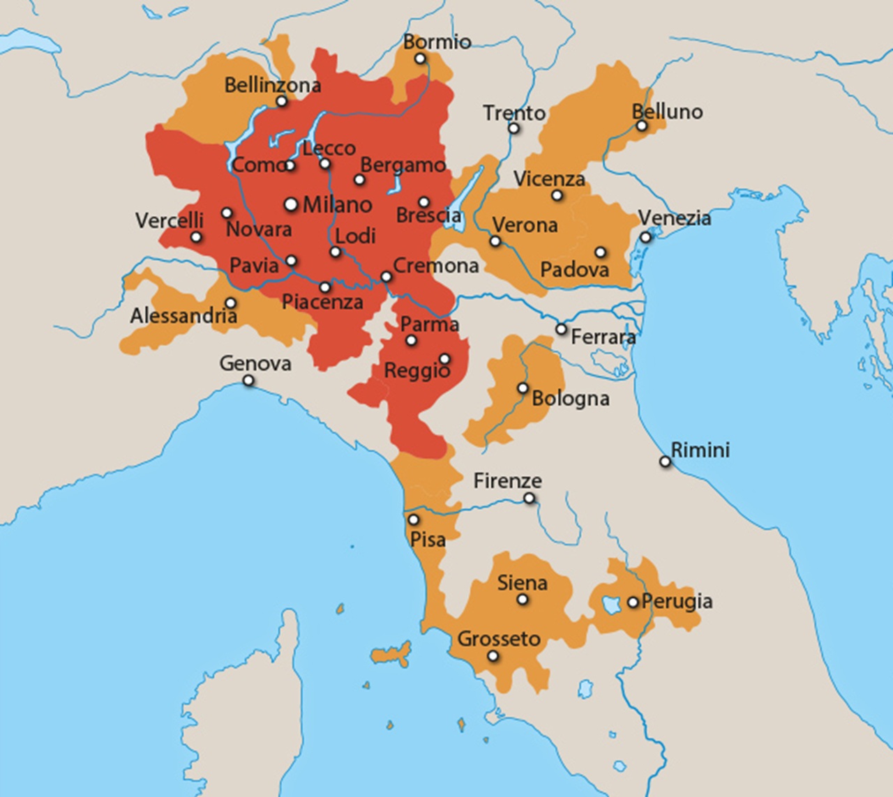 20 novembre massima espansione Milano XV secolo