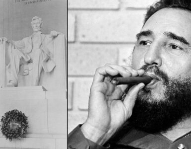 Foto del giorno: Fidel Castro al cospetto del Lincoln Memorial