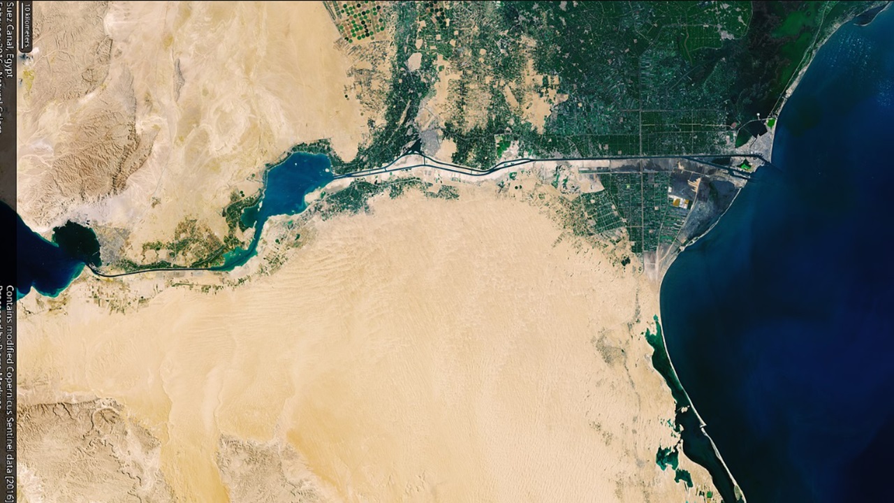 Canale di Suez foto aerea