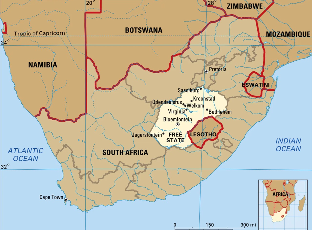 Hendrik Verwoerd mappa Sudafrica