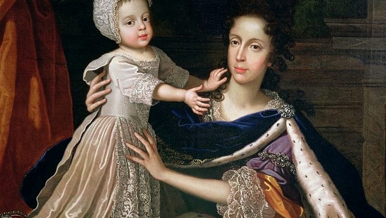 Maria Beatrice d'Este, ritratto con figlia 