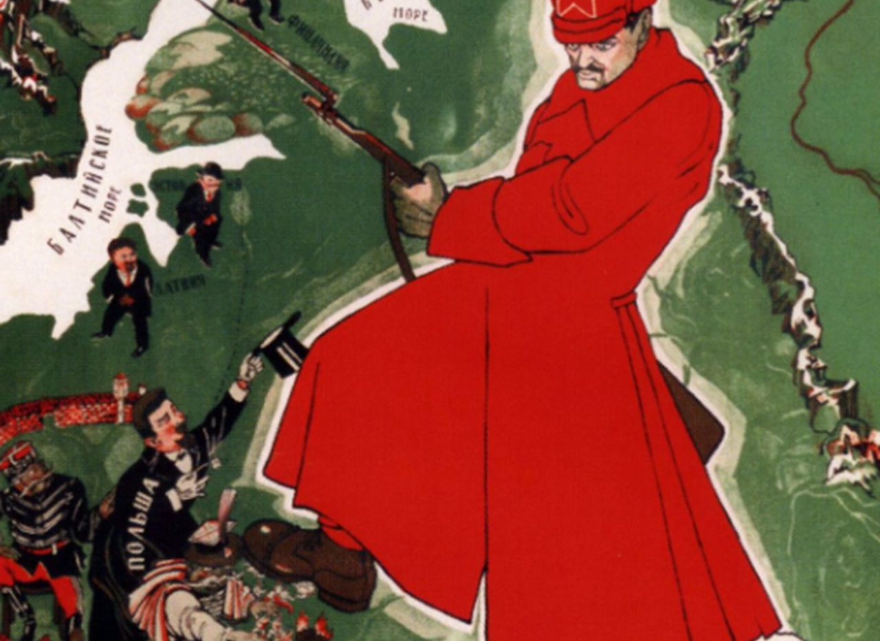 Poster di propaganda guerra civile russa, al cui termine venne costituita l'URSS il 3 dicembre 1922