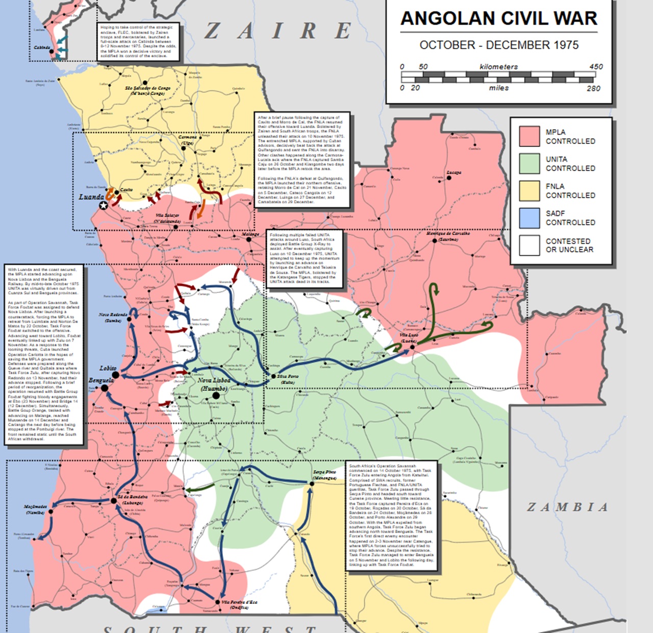 Angola mappa 1975