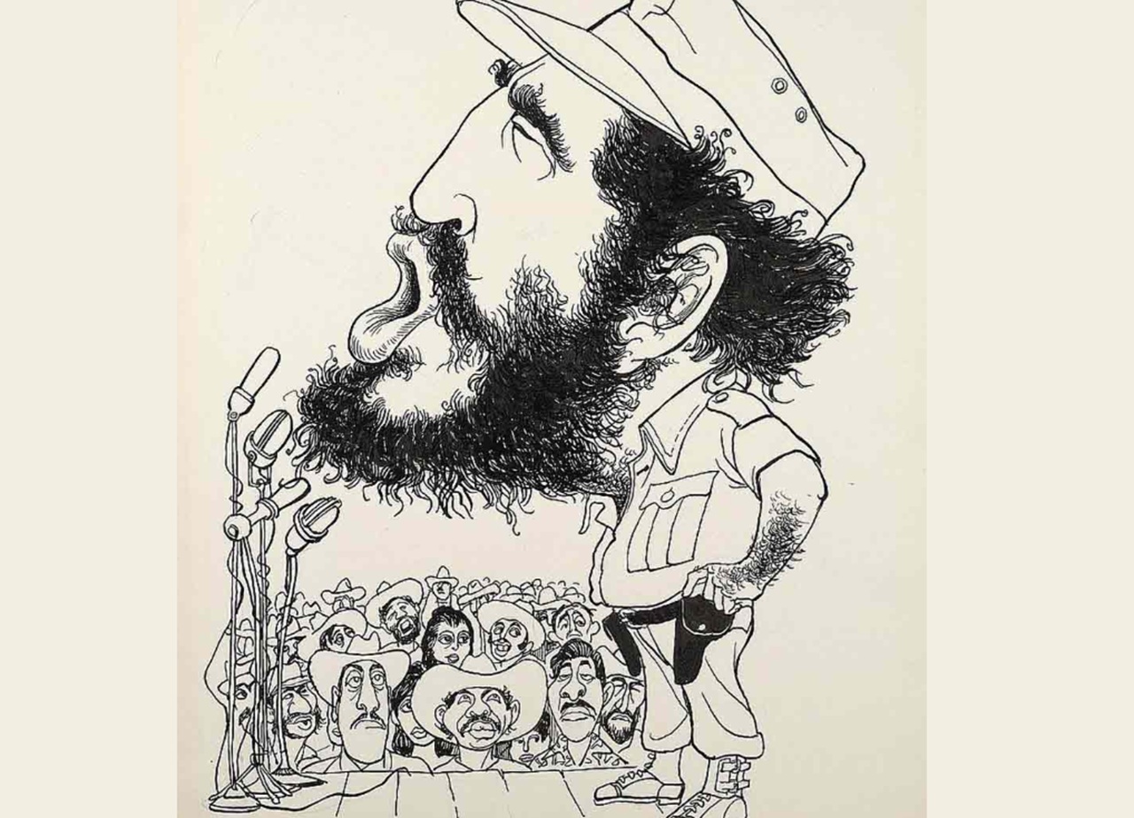 Fidel Castro caricatura americana