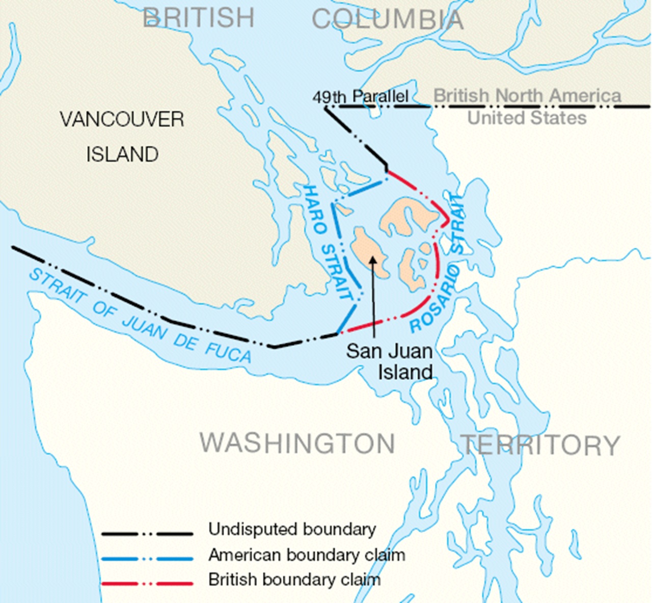 Guerra del maiale confine Stato di Washington - Canada