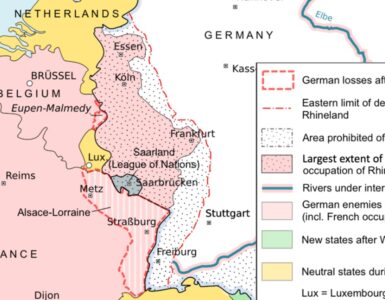 Mappa rimilitarizzazione Renania del 7 marzo 1936